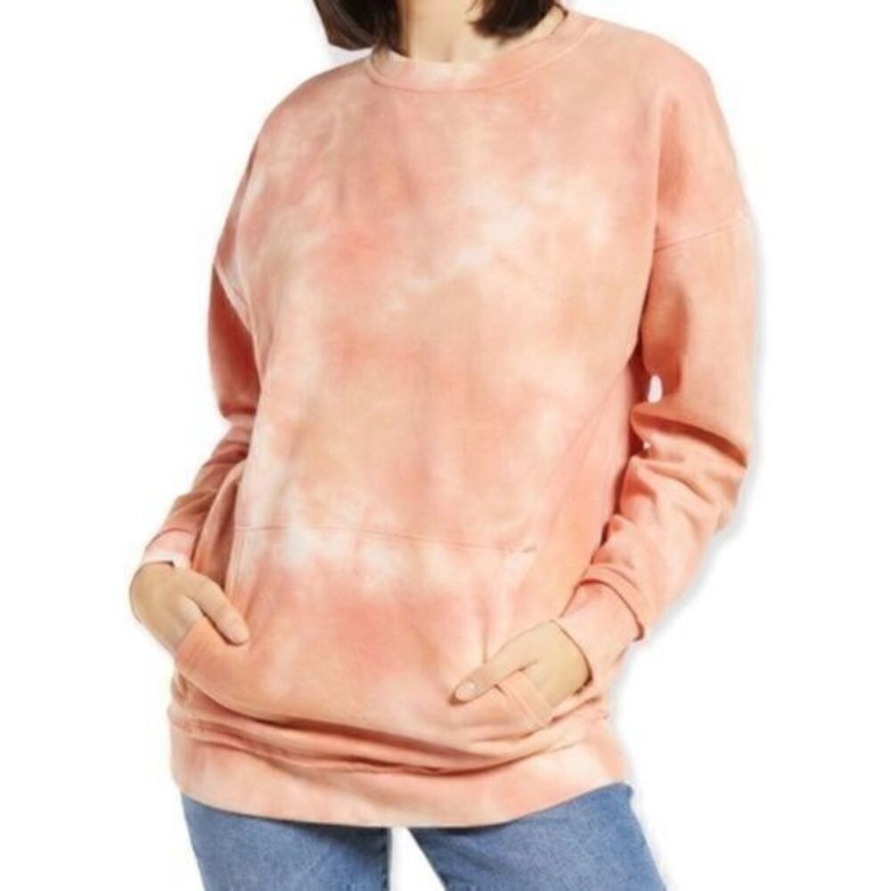BP Nordstrom Beige Tie Dye Sweatshirt Small NWT